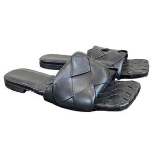 Bottega Veneta Lido Intrecciato Weave Leather Sandals Slides Women's 38/8